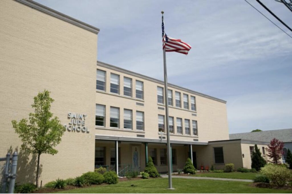 175 Main Street, Waltham, MA 02453. Formerly Saint Jude Elementary and Middle School. Leased by Gelineau & Associates R.E.